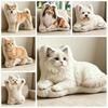 Hondvormig Kussen Dierlijk Plaid Kussen Zachte Pluche Stof PP Katoen Vulling Shiba Hond Kussen Vormgegeven Vorm