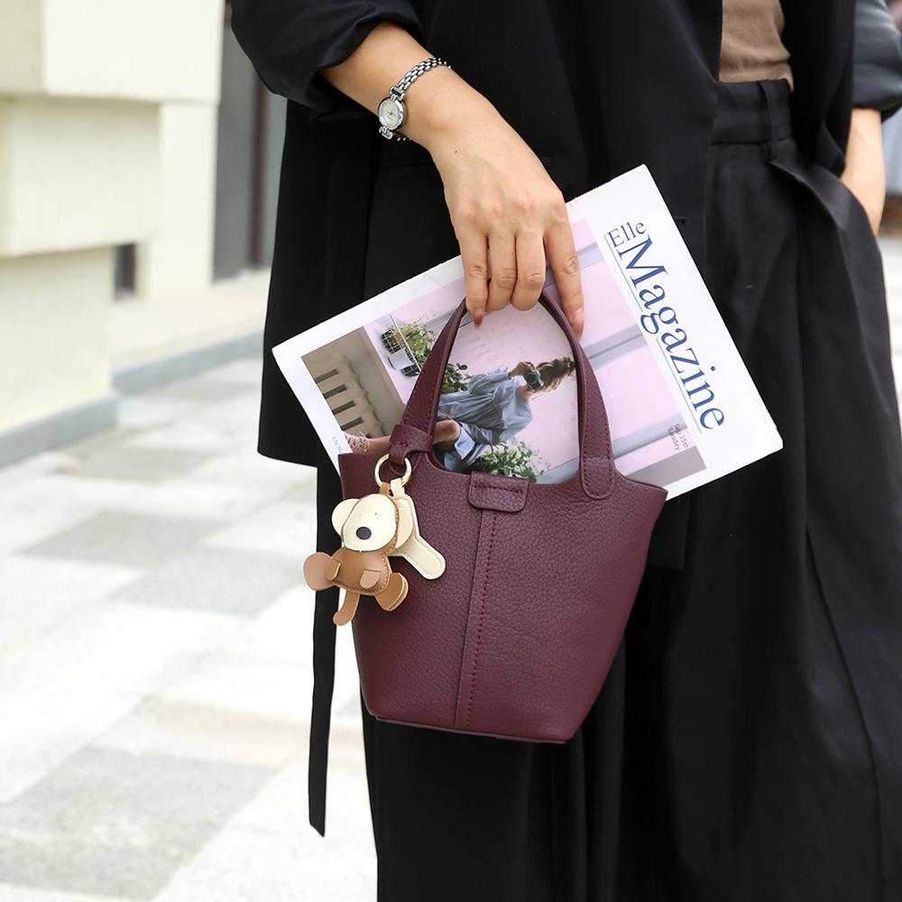 Handbag, Commuter Basket Bag, Versatile Casual Shoulder Sling Bag, Bucket Bag