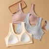 Canottino Reggiseno in Cotone da Donna - Stile Anziani con Imbottiture Fisse