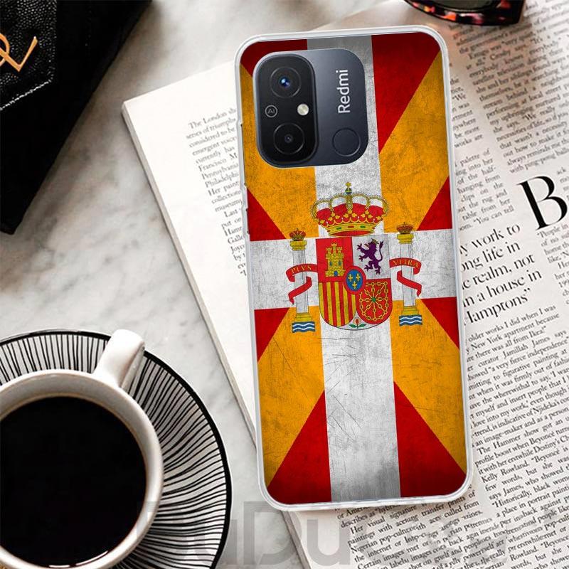 Spain Coat Of Arms Flag Cover For Xiaomi Redmi 12 12C 10 10C 9 9C 9T 9A Phone Case 10A 8A 8 7A 7 6A 6 Pro K60 K20 K40 S2 Print C