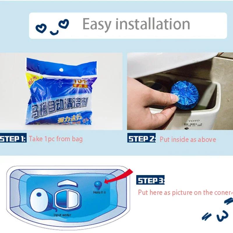 Blue Bubble Toilet Bowl Cleaner Toilet Tank Automatic Flushing Restroom Freshener Air In the Bathroom Cleanning Flush Supplies