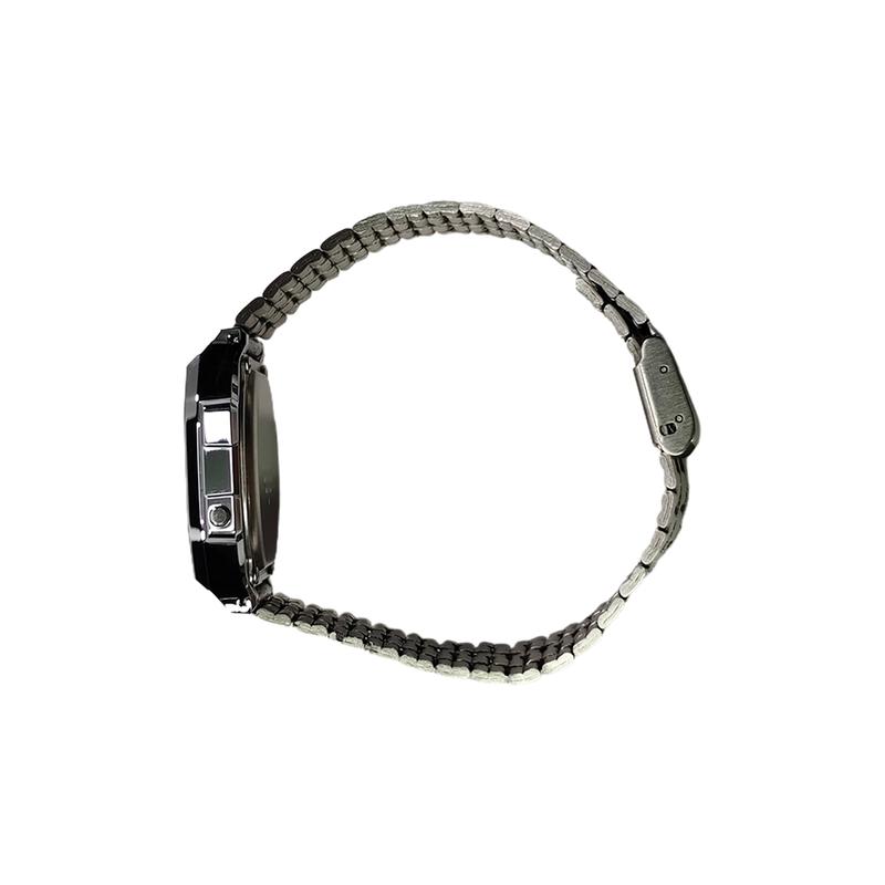 Casio Customized Watch Modified Series Silver Resin Case Classic Retro Small Square Watch F-91WM-7A F-91WM-7A-YinSeBiaoDaiLanHongTiaoWenBiaoJing