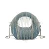 Niche Design Full Diamond Dumpling Bag Hand Bag Female Celebrity Dinner Bag Casual Versatile Handbag Rhinestone Bag