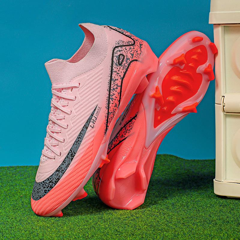 Men's High-Top World Cup Football Shoes - AG Long Studs & TF Turf for Training & Competition