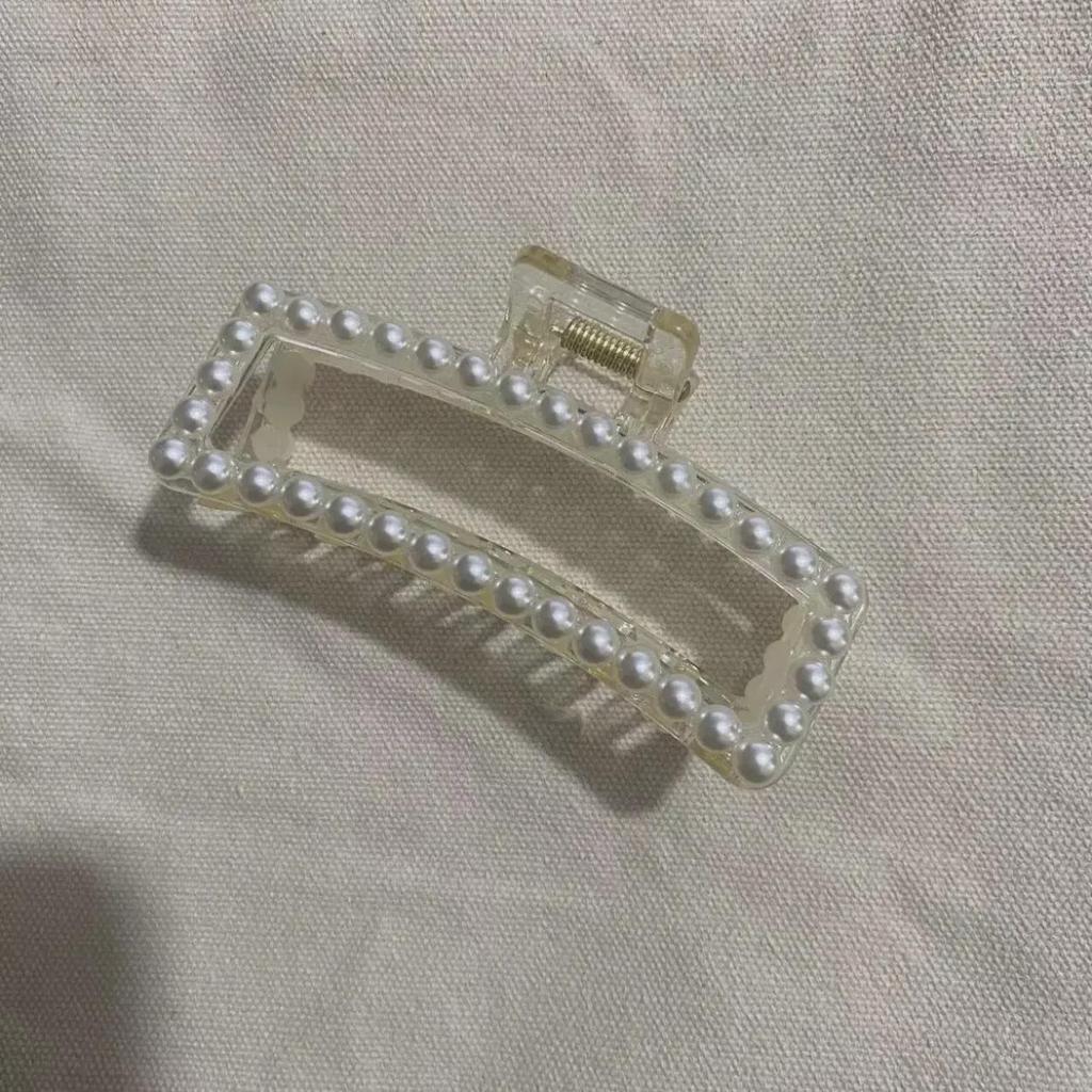 Korean Style Pearl Clip Set: Chic Large & Small Hairpins for Back of Head