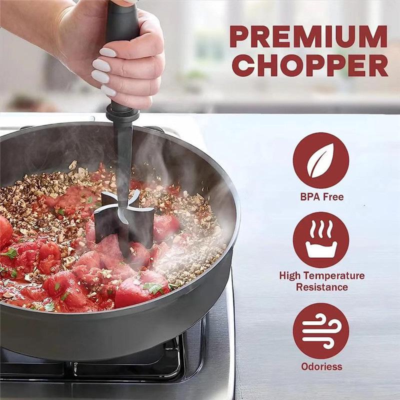 Multi-Function Kitchen Chopper: Meat, Potato, Salad & Tomato Slicer, Rice Stirrer, Grinder & Mixing Shovel