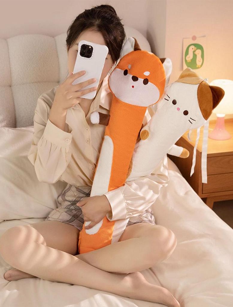 Adorable Animal Long Hot Water Bottle - Extra Large Winter Bed and Belly Warmer