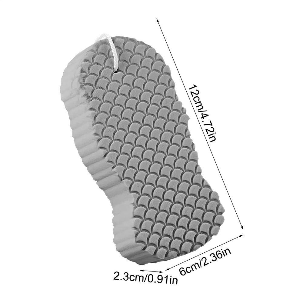 

Губка для ванны Отшелушивающие губки для скрабирования тела Мочалка для тела Скраб для кожи Расслабляющий Отшелушивающий Уход за кожей Инструмент для скрабирования в душе 1PC серый