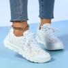 Jinjiang Breathable Mesh Casual Running Shoes - Soft Sole, Comfortable, Fashionable, Versatile, Lightweight White Sneakers for Outdoor Sports