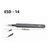 Black Anti-static Stainless Steel Bent Tip Tweezers Set for Nail Art, Journaling, and Household Use