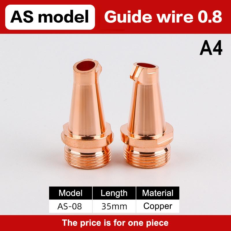 Laserová svařovací tryska Ruční vláknová laserová svařovací tryska pro svářecí hlavy Části hlavy Červená měď Náhradní příslušenství