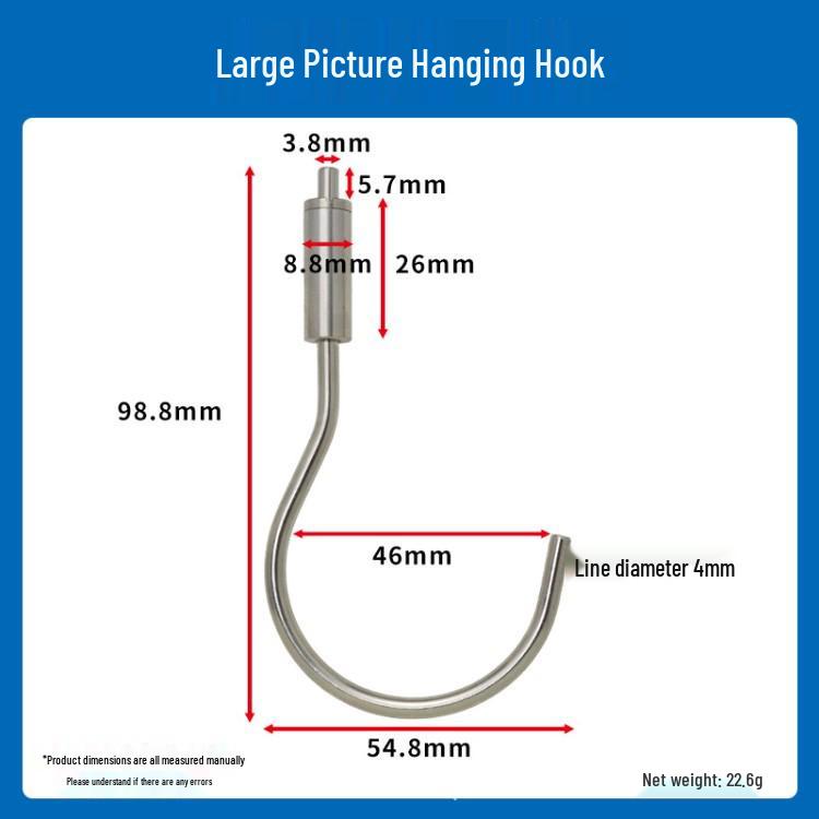 Steel Wire Rope Safety Lock Hook - Secure Picture Hanging & Marine Accessories