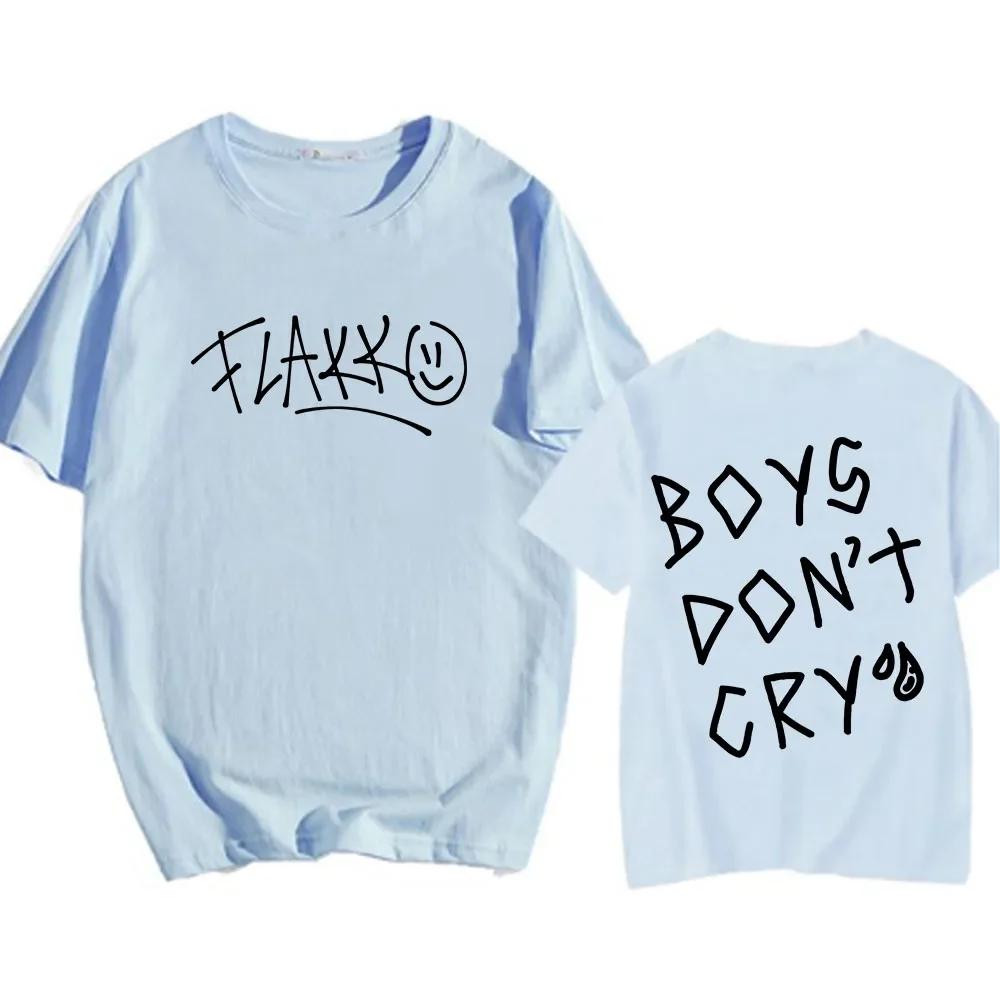 Rels B Flakk Smile T-shirt Boys Don't Cry Letter Graphic Tee-shirt Cotton Summer Casual Men/Women Shirt Streetwear Ropa De Mujer