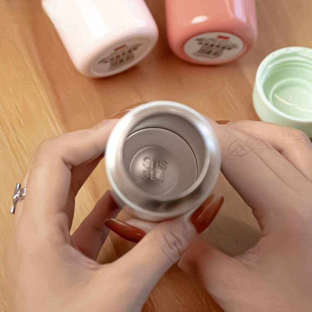 Double Layer Stainless Steel Thermos Cup 150ml/200ml Thermal Water Bottle Pocket Thermos Cup  Gift