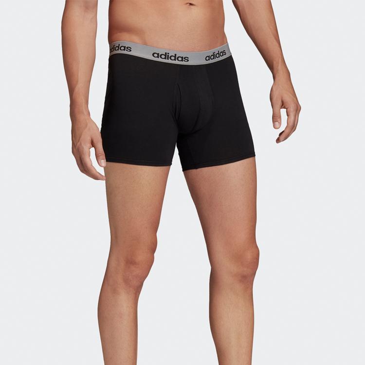 Adidas Stretch Boxer Briefs 3-Pack Men Underwear Black FS8393