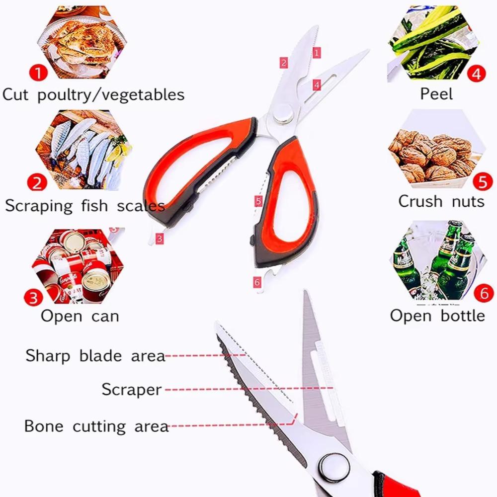 Kitchen Shears Heavy Duty Kitchen Scissors with Holder for Meat/Vegetables/BBQ/HerbsKitchen Accessories Cooking Tools
