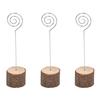 10pcs Place Card Holders Fashionable Simple Secure Fix Cute Table Number Holder with Wooden Base for Office Anniversary