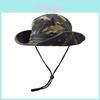 Outdoor Unisex Cotton Camouflage Fisher Hat With Sun Protection For Hiking And Summer Activities