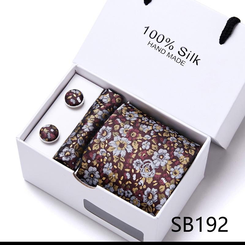 New Men'S Tie Set Gift Box 5-Piece Set Group Tie Business Dress Tie
