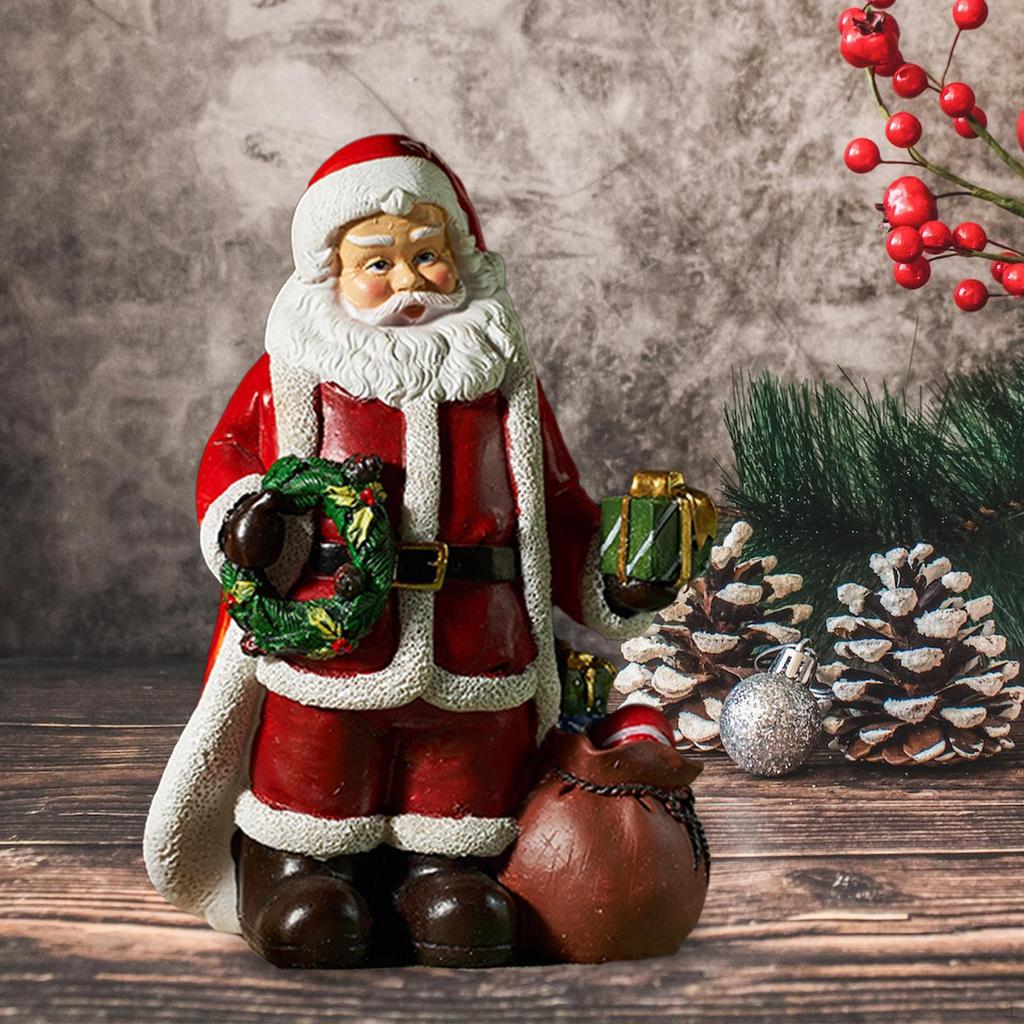 Festive Santa Claus Figurine for Home Decor