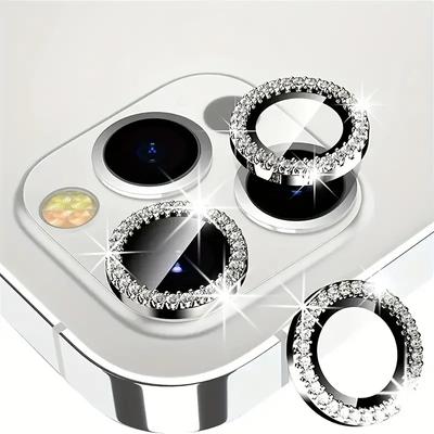 Girl Diamond Rhinestone Camera Lens Tempered Glass Protector for IPhone 17 15 16 14 13 12 11 Pro Max Plus 17 Air 12 15Pro Max 14 ProMax Case Cover