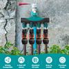 4 Way Distributor Tap Zinc Alloy Water Connection Distributor with Separate Regulator Valve Leakproof 4 Way Splitter for Garden