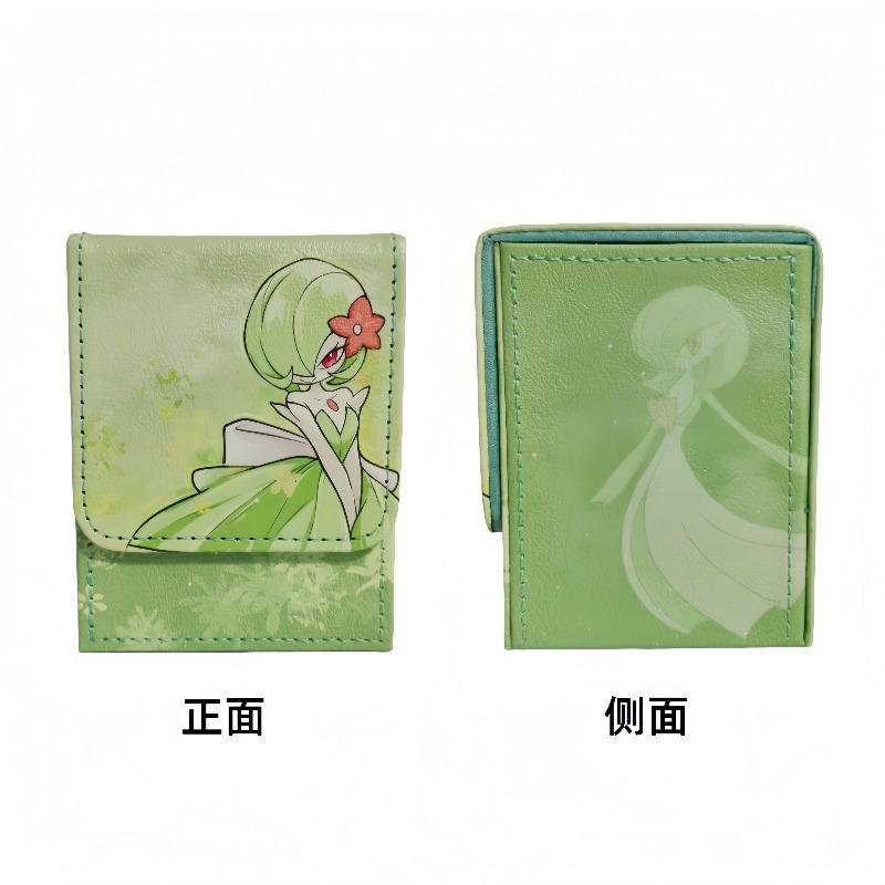 PTCG Super Power Attribute Gardevoir Diy Magnetic Leather Board Game Card Box OPCG DTCG TCG Game Collection Card Storage Box Toy