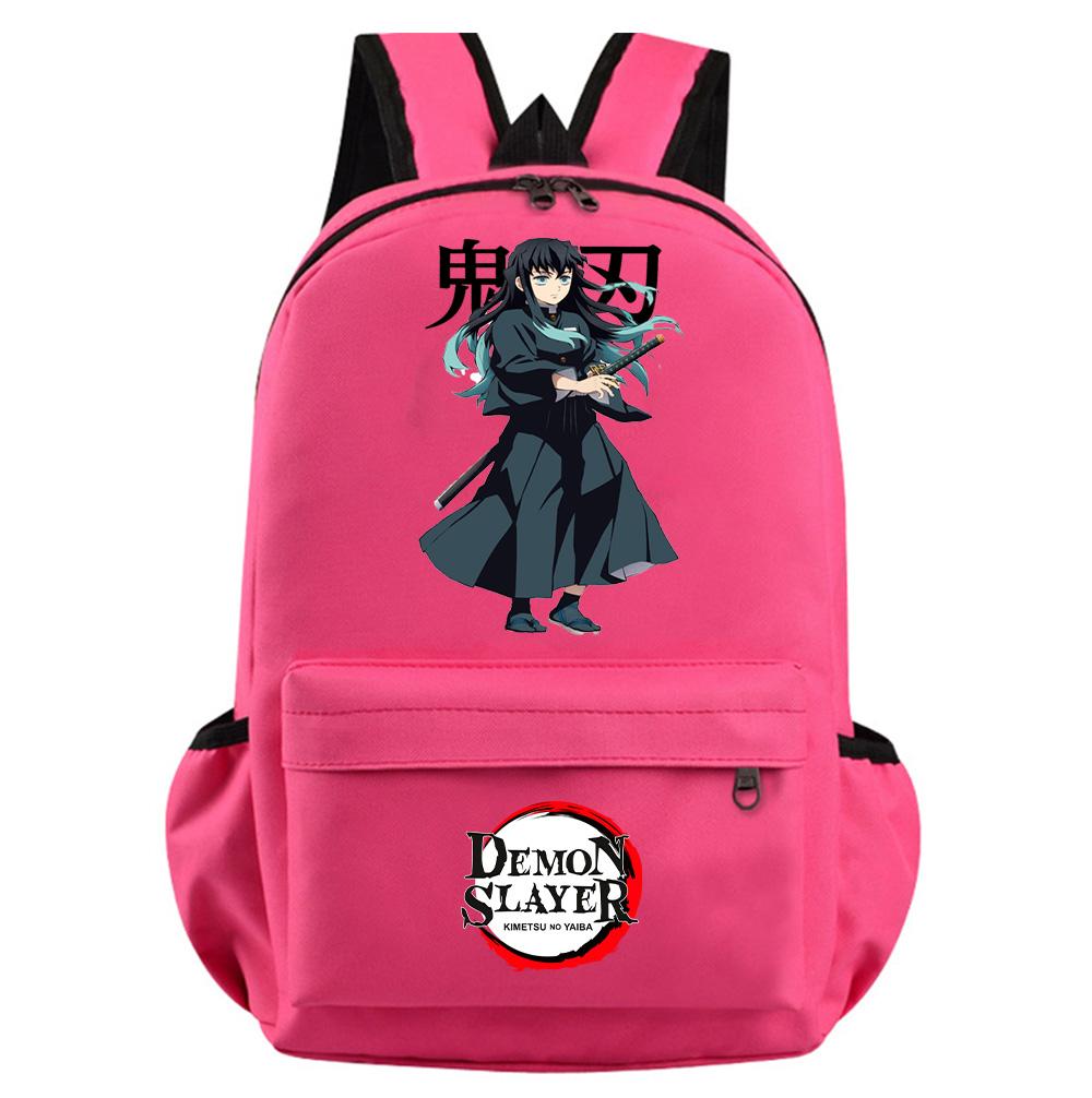 Colorful Anime Demon Slayer Printed Backpack for Teenager Girl Boy Student Schoolbag Women Large Capacity Waterproof Travel Bag Rucksack Gift