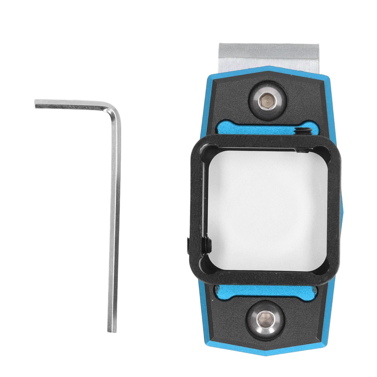 

Billiard Chalk Holder Aluminum Alloy Magnetic Snooker Chalk Tip Storage Box with Fixed Clip Black and Blue