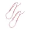 2Pcs Curtain Tiebacks with Pearls, Handmade Decorative Curtain Holdbacks Rope, Outdoor Farmhouse Tie Backs for Curtains, Curtain Holders for Drapes