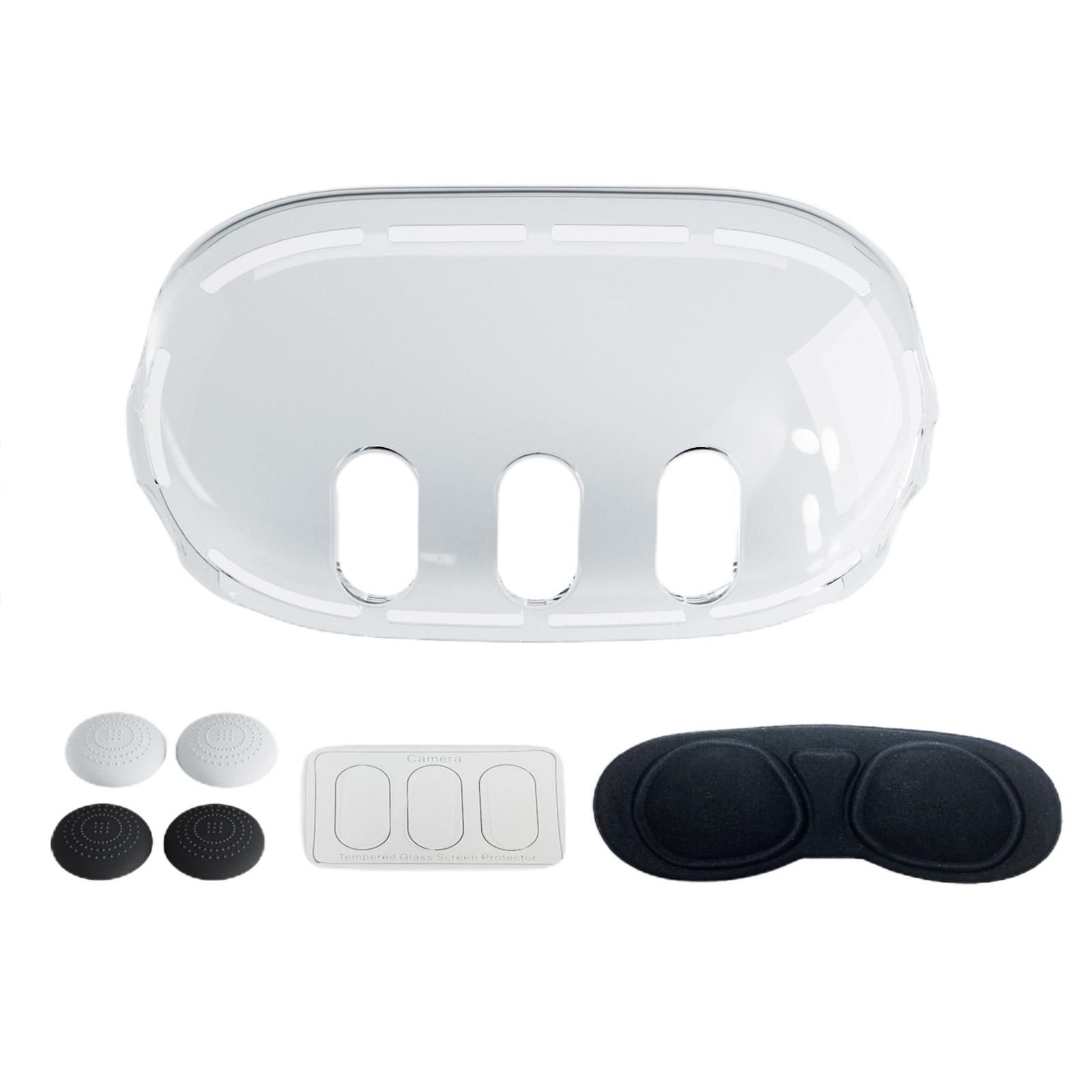 

1 Set Lens Protective Film Soft EVA Eye Cushion Pad VR Headset Crystal Housing Shell for Meta Quest 3 with Rocker Cap