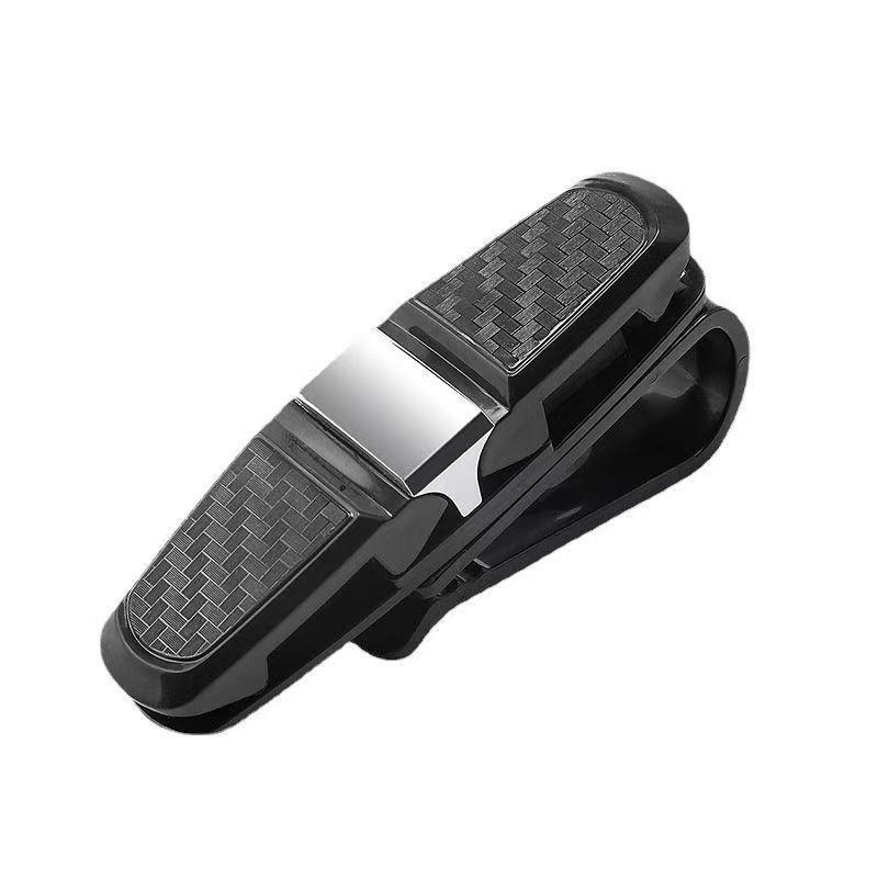 

Углеродная пайка, зажим для автомобильных очков, многофункциональный зажим для автомобильных солнцезащитных очков, зажим для купюр One Size чёрный