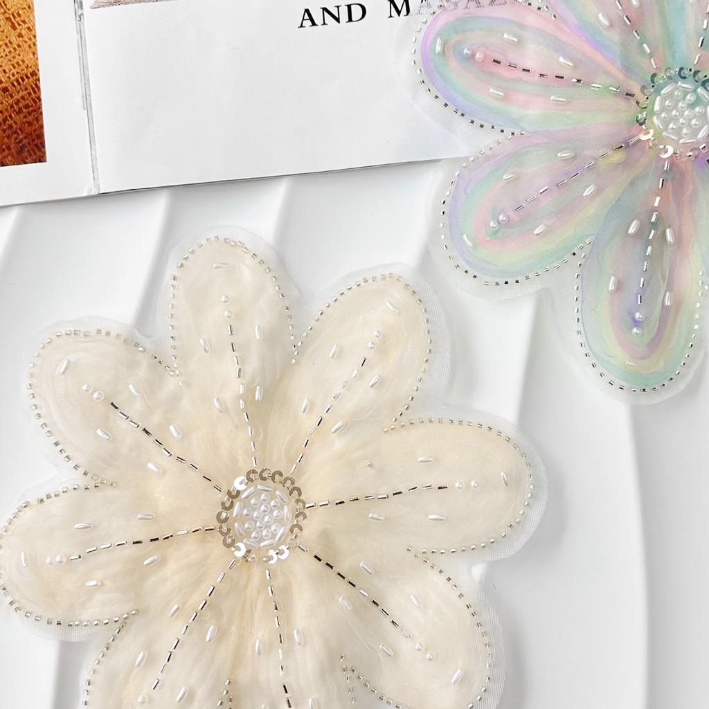 Handmade Beads Three-Dimensional Flowers Handmade Diy Clothing Accessories Clothes Patch Decoration Decal Cloth Sticker Flower Pieces