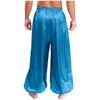 Men‘s Belly Dance Pants S-XXL Loose Satin Bloomers Elastic Waistband for Stage Performance Theme Party