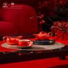 Edenus 18-Piece Vermilion Glaze Tea Set