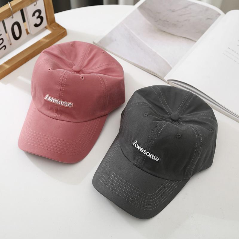 JK Korean Pink Baseball Cap For Women Letters Embroidery Snapback Peaked Hat Outdoor Sports Hip Hop Cool Girl Trucker Caps