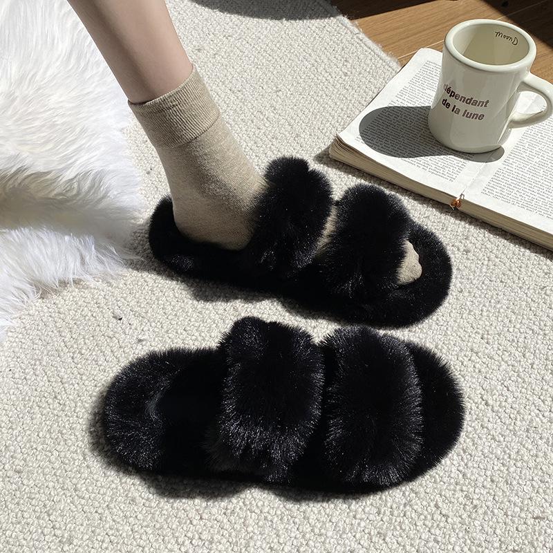 

2024 зимние женские домашние повседневные тапочки женские шлепанцы пушистые туфли дизайнерские шлепанцы женские мягкие теплые плюшевые тапочки 40-41