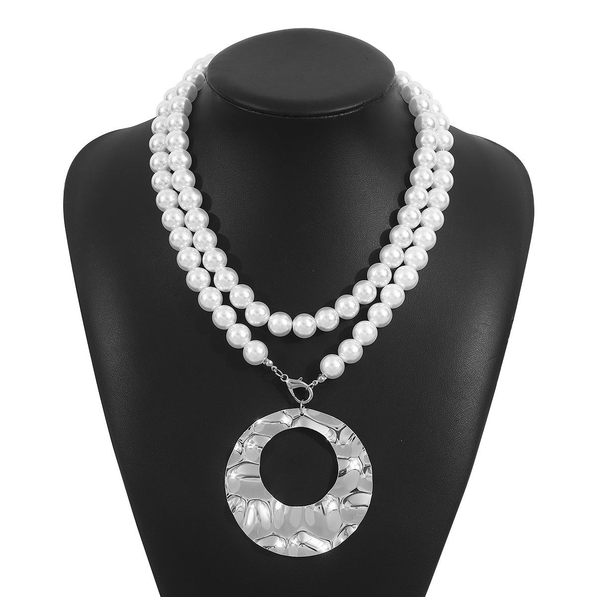 Женское европейское модное трендовое многослойное жемчужное ожерелье Французский минимализм Темперамент Универсальное женское ожерелье на ключицу белый