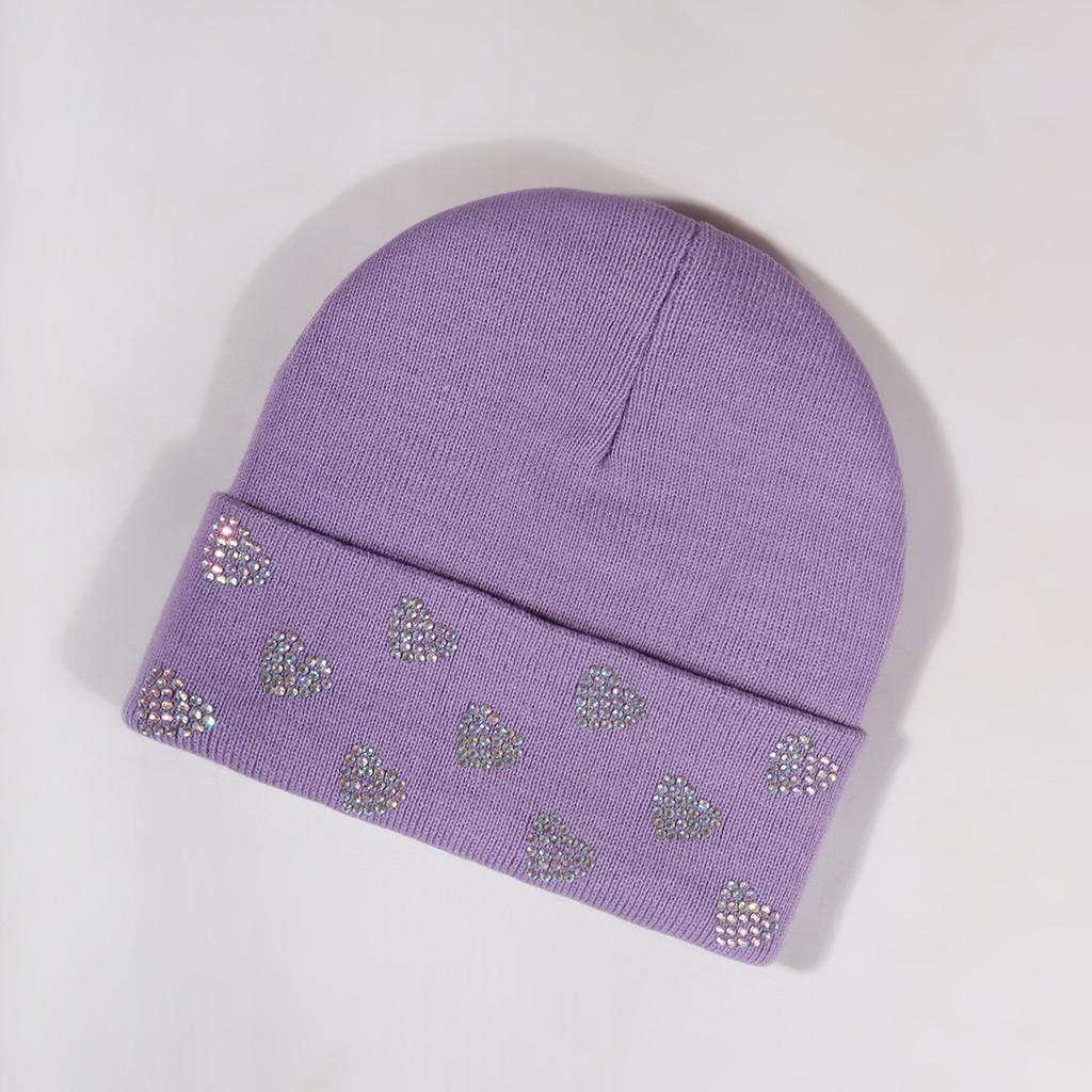 Fashionable Heart Shaped Design Beanie With Insulation For Outdoor Sports