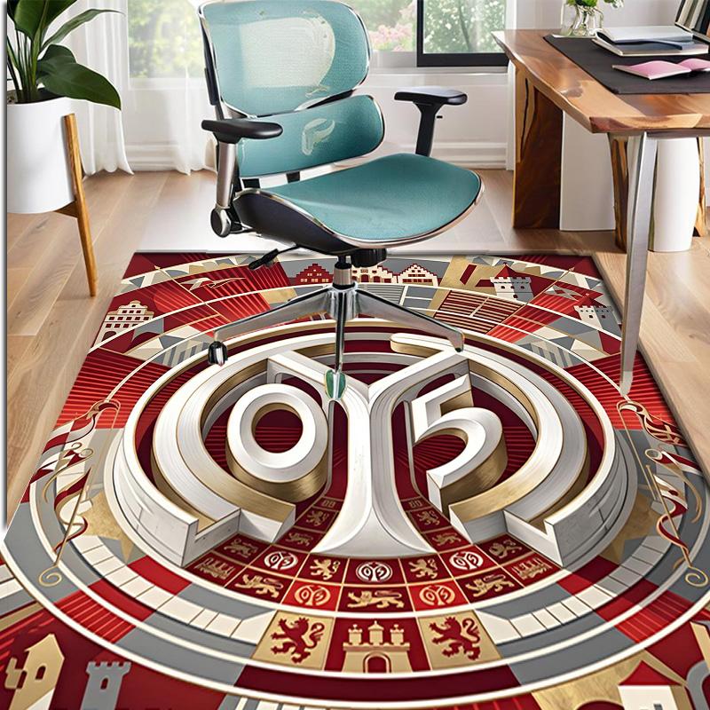 05 1FSV Mainz 05 Pattern Rug, Indoor/Outdoor Mat, for Picnic, Gameroom, Bedroom, Office, Living Room, Home Decor Carpet, Birthday Gift