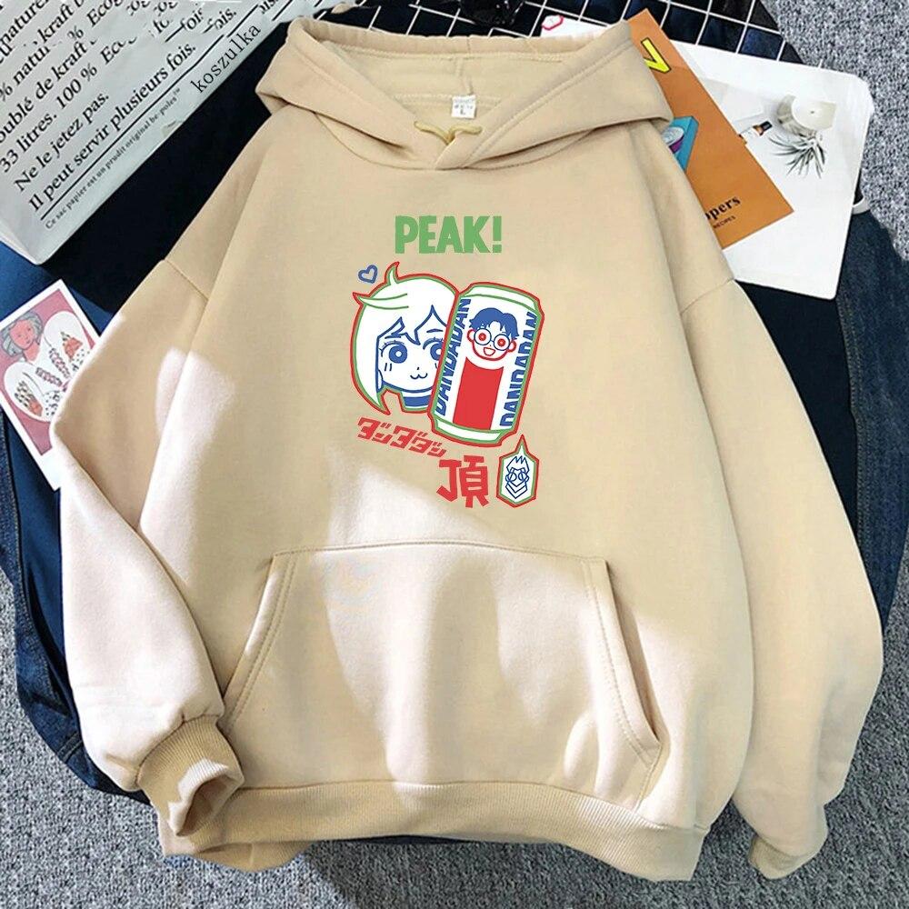 

Japanese Anime Dandadan Hoodie Kawaii Momo and Ken Women Harajuku Retro Hoodies Unisex Funny Graphic Pullover Sweatshirt Vintage Unisex
