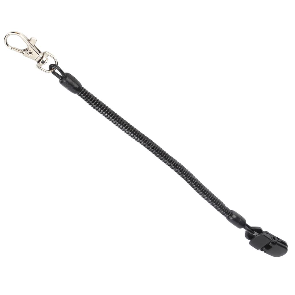 Angelschnüre Dehnbar Aufgerollt Einziehbar Sicherheitsseil Draht mit Karabiner für Angeln