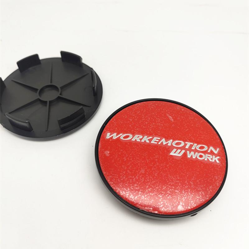 4pcs 68mm Work Emotion Wheel Center Cap Hub Auto Rims Center Cap Cover Car Styling Accessories