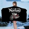 N-NORTONS Motorcycle Big Microfiber Beach Towels Quick Dry Towel Sand Beach Towels Pool Towel For Travel Swim Pool Yoga