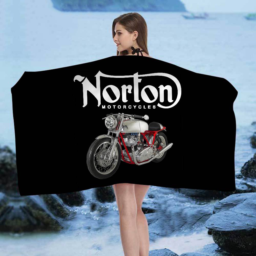 N-NORTONS Motorcycle Big Microfiber Beach Towels Quick Dry Towel Sand Beach Towels Pool Towel For Travel Swim Pool Yoga