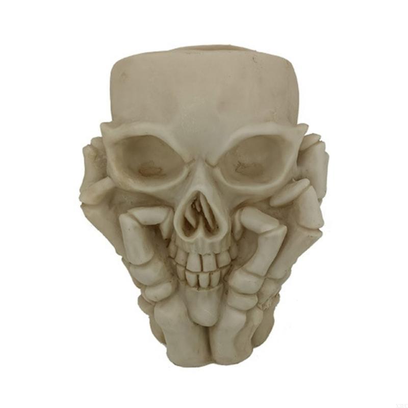 Resin Flower Succulents Pots Planters Skull Head Flowerpots Skull Planters Pots X3UC