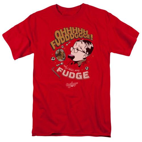 A Christmas Story Fudge Adult 18/1 TShirt Red Unisex T-Shirt M
