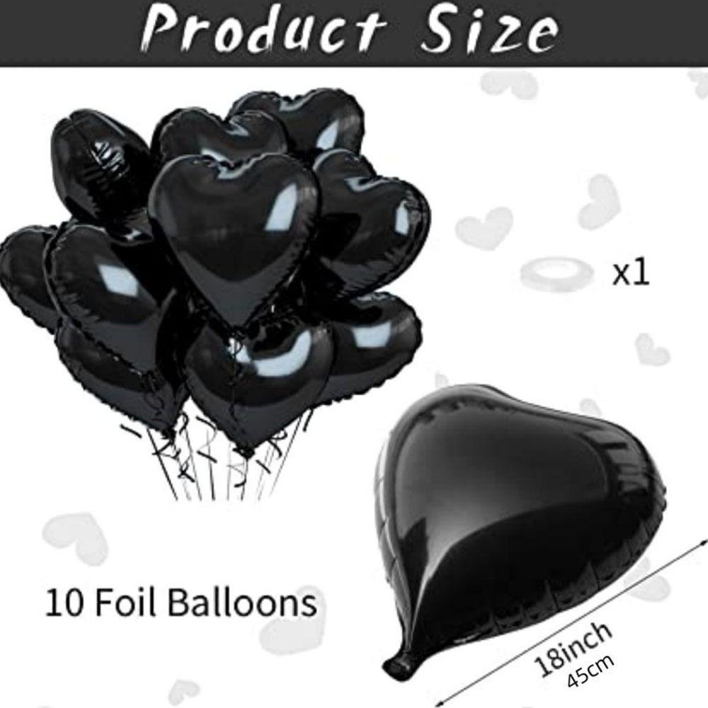 12Pcs Inflatable Heart Foil Balloons 18 Inch Valentine's Day Balloon  Birthday Party