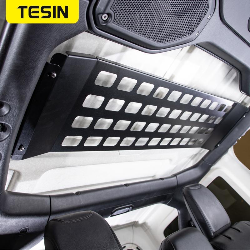 TESIN Auto Zadní řada Střecha Úložný prostor zavazadel Rozšiřovací organizér Police Příslušenství pro Jeep Wrangler JL Gladiator JT