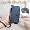 For Samsung Galaxy A54 5G Case Zipper Pocket Multiple Card Slots Leather Phone Cover